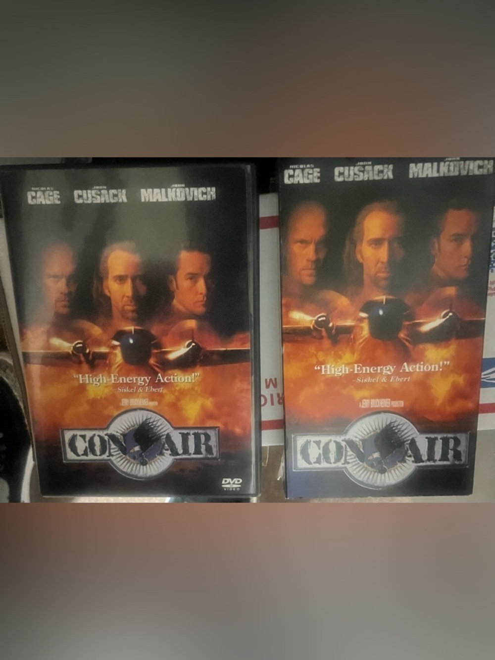 “Con Air” Movie Bundle-Includes DVD Format & VHS Format Both In Excellent Shape